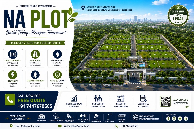 Corner NA Plot N1 | Spacious 4176 sq.ft in 75-Acre Township, Paud Road Pirangut @ ₹2.71 Cr