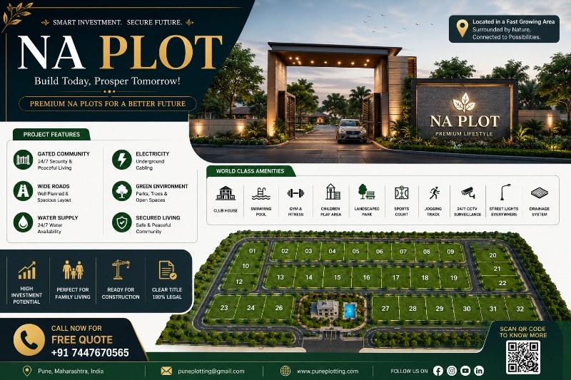 3000 Sq.Ft. NA Plot | Hillside Gated Community | ₹1.8 Cr | East Pune