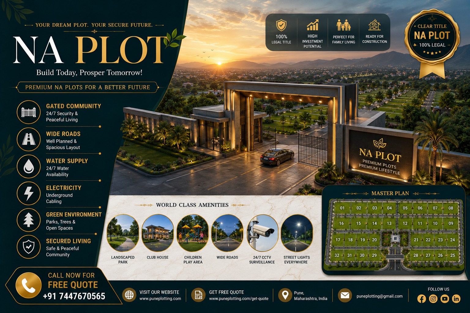 5500 Sq.Ft. Hillside Villa Plot | 600+ Acre Forest Reserve | ₹3.3 Cr | Pune