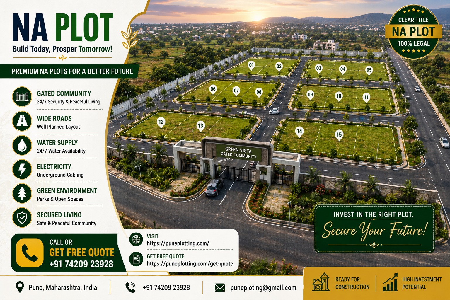 2400 Sq.Ft. Hillside Villa Plot | 600+ Acre Forest Reserve | ₹1.44 Cr | Pune