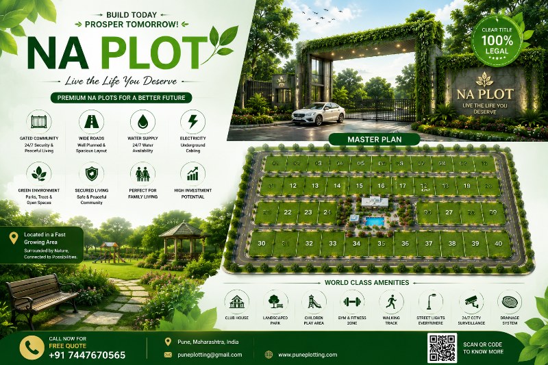 Premium Plots – ₹0.99 Cr | 2,597 Sq.Ft. Villa Plot | 14-Acre Gated Community | Ghotawade Paud Mulshi Pune
