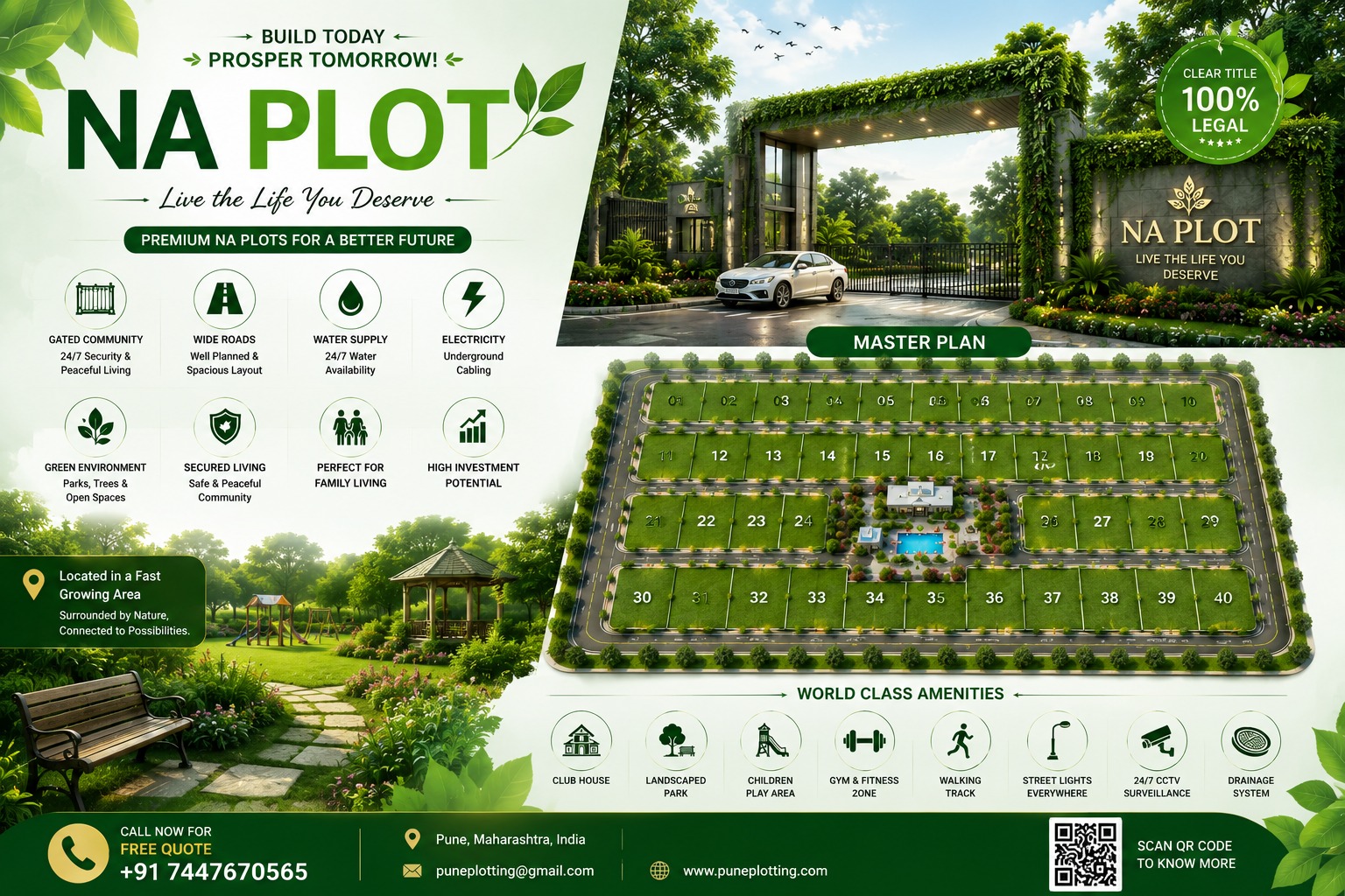 Premium Plots – ₹0.99 Cr | 2,597 Sq.Ft. Villa Plot | 14-Acre Gated Community | Ghotawade Paud Mulshi Pune