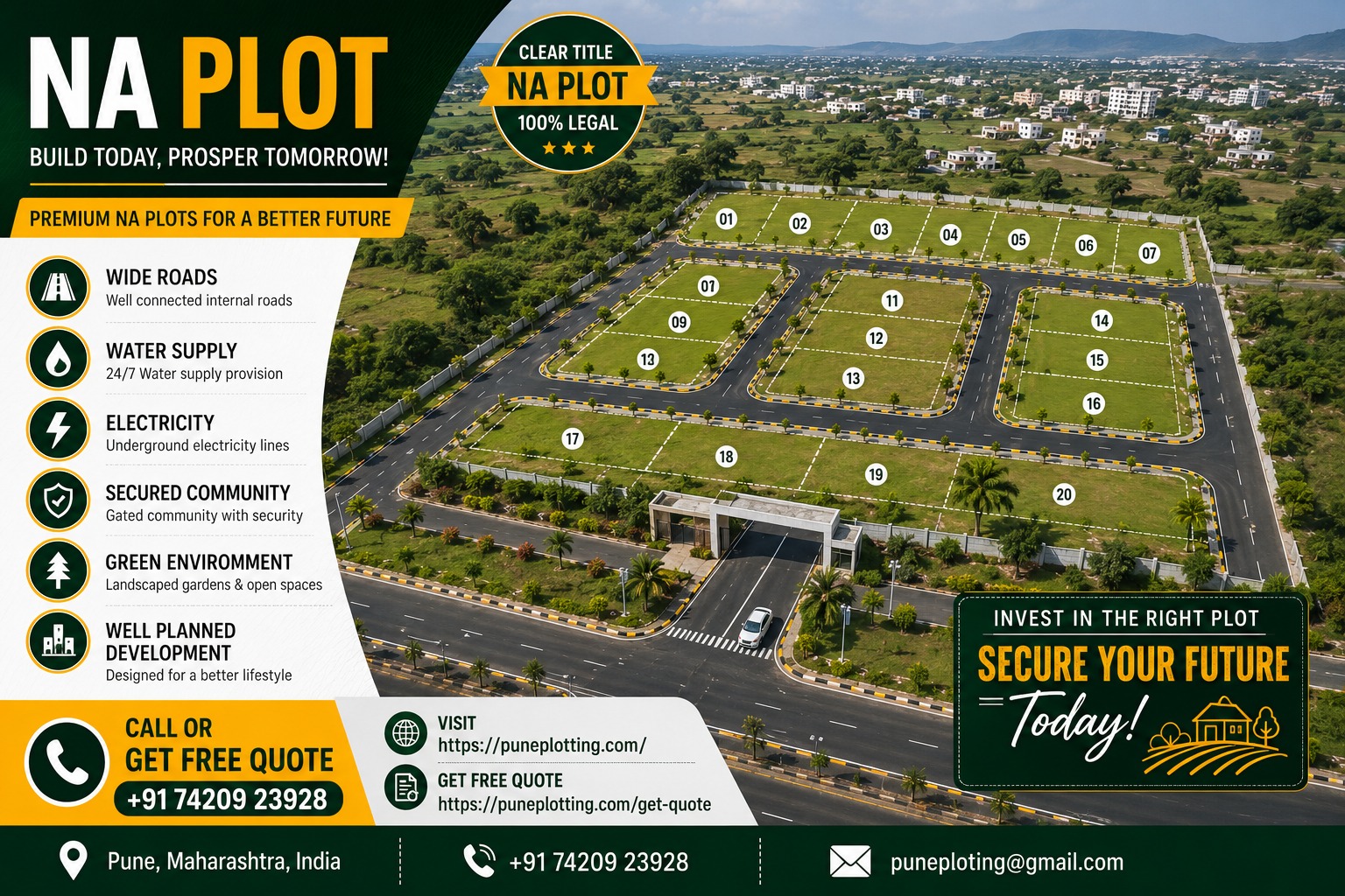 NA Plot 15 | 2,200 Sq.Ft. Hill-View | Ghotawade, Mulshi | Gated Layout